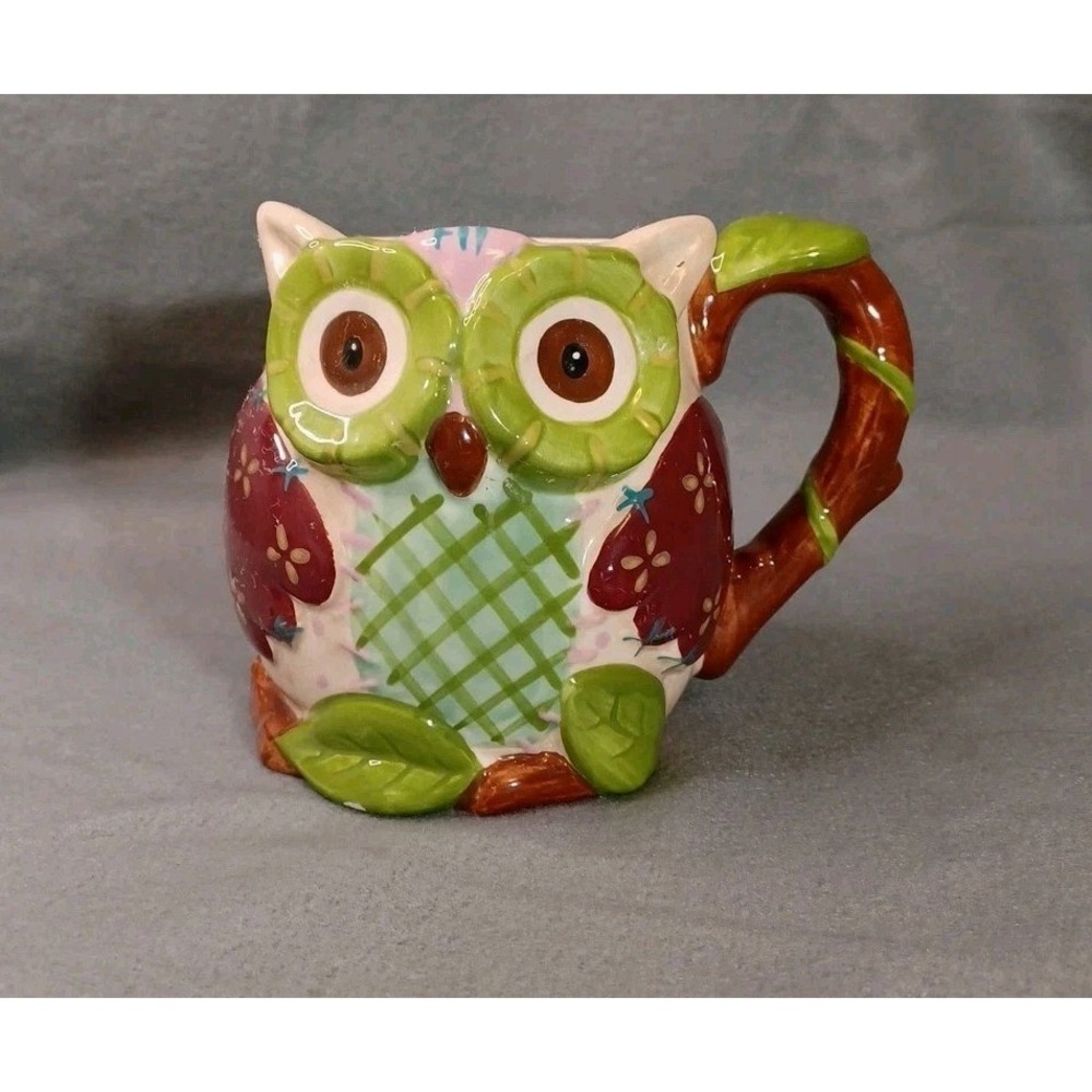 Pier‎ 1 Mug OLLI THE OWL Coffee Cup Hand Painted